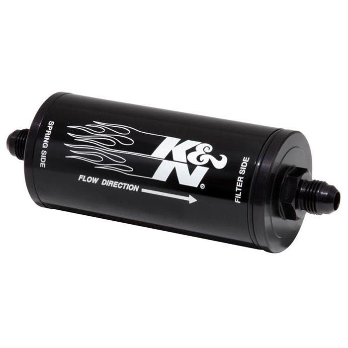 K&N 81-1000 Fuel Filter, 2 in. OD, 6 in. Long, 25 Micron, -6 AN