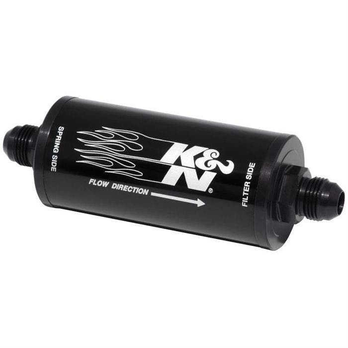 K&N 81-1001 Fuel Filter, 2 in. OD, 6 in. Long, 25 Micron, -8 AN
