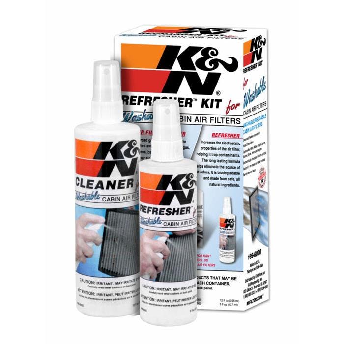 K&N 99-6000 Cabin Filter Cleaning Care Kit, Cleaner/Refresher