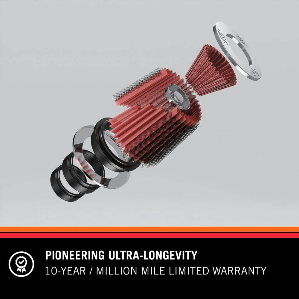 K&N RU-5060 Universal Clamp-On Air Filter, 4 Inch Flange I.D.