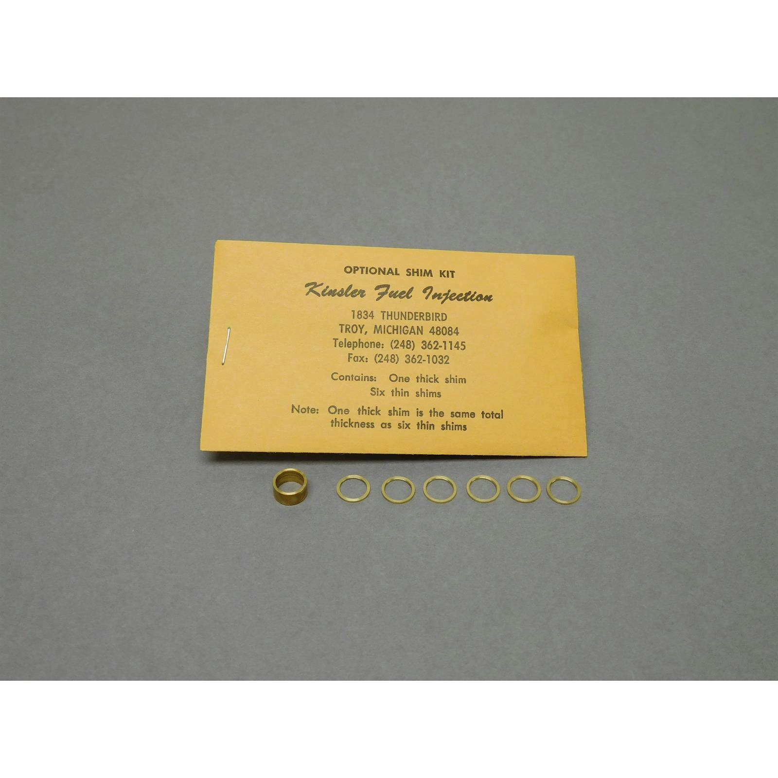 Kinsler Fuel Injection 3034 Shim Kit, 0.183 Inch and 0.030 Inch