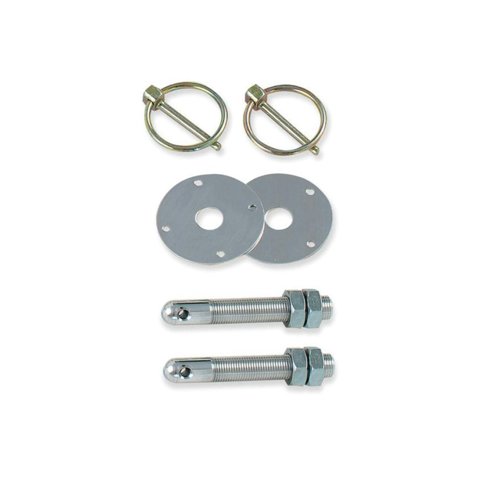 Longacre® 52-23510 Aluminum Hood Pin Kit, 3/8 Inch-24, Set/2