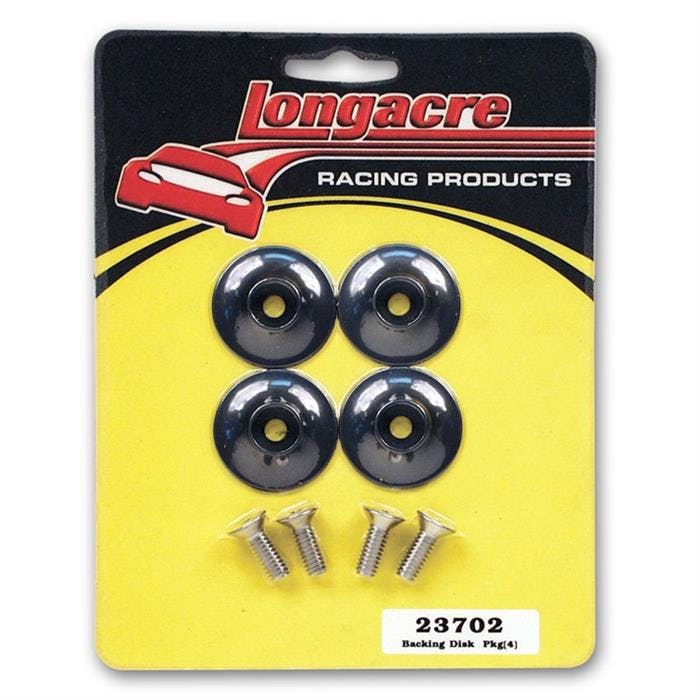 Longacre® 52-23702 Spoiler Support Backing Disk, Blk, Set/4