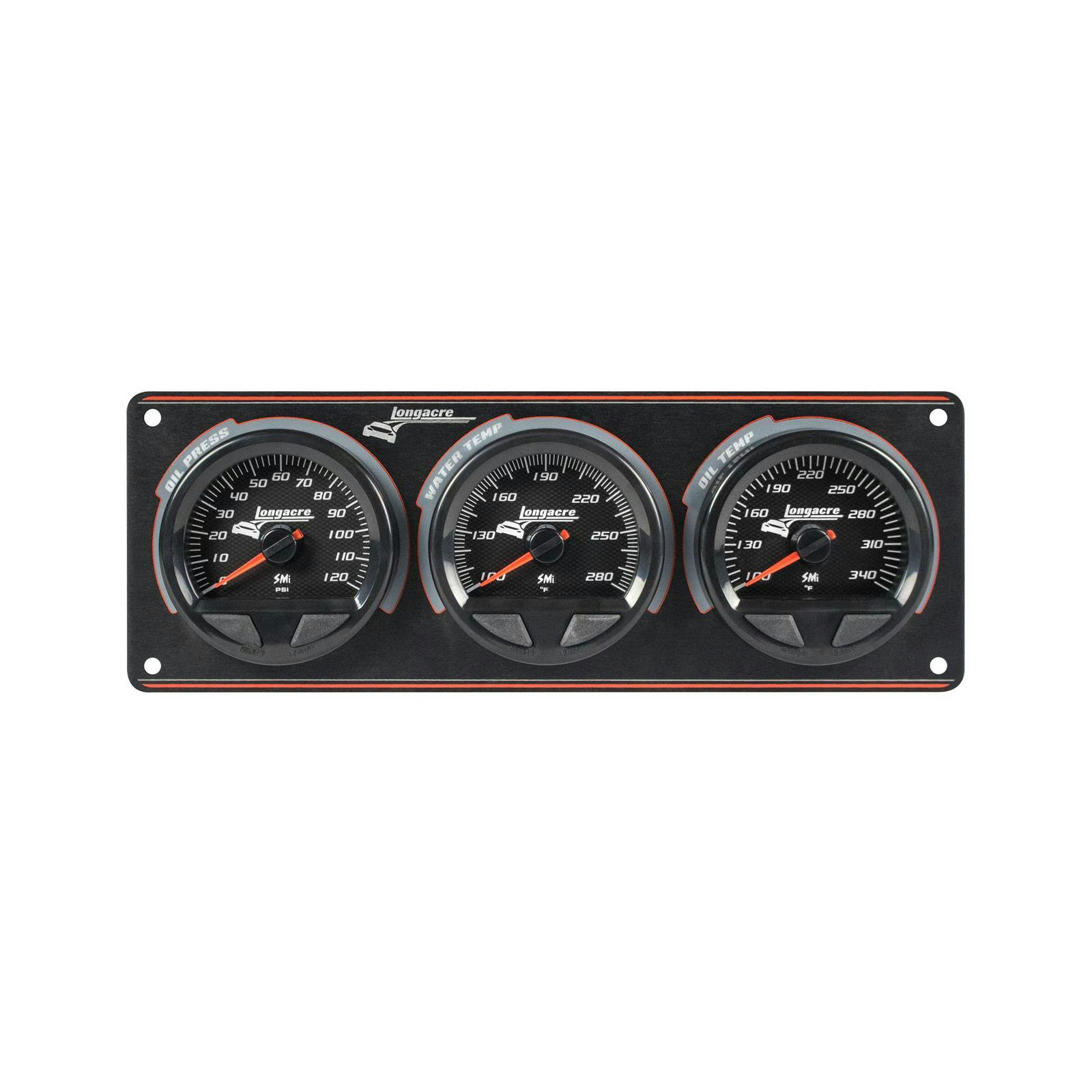 Longacre® 52-44561 SMi Elite Waterproof 3 Gauge Set Panel