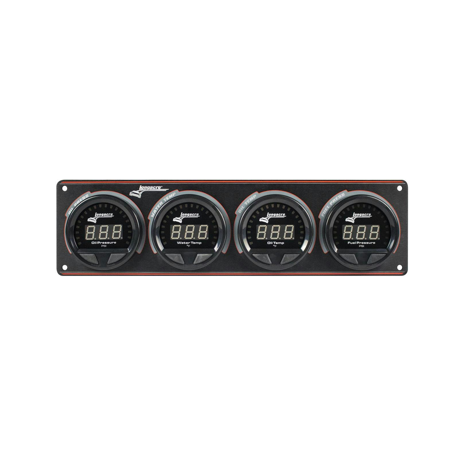 Longacre® 52-44666 Digital Elite Waterproof 4 Gauge Set Panel