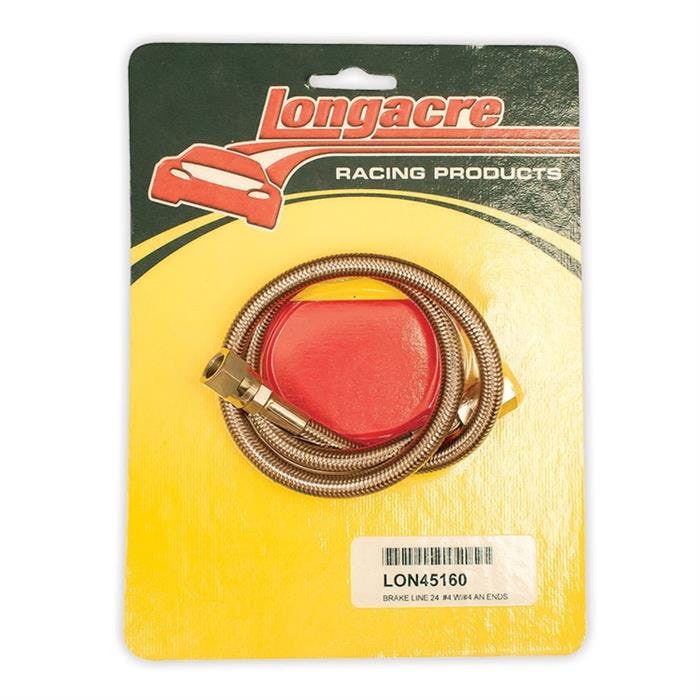 Longacre® 52-45160 Brake line - 24 in #4 w/ #4 AN both ends