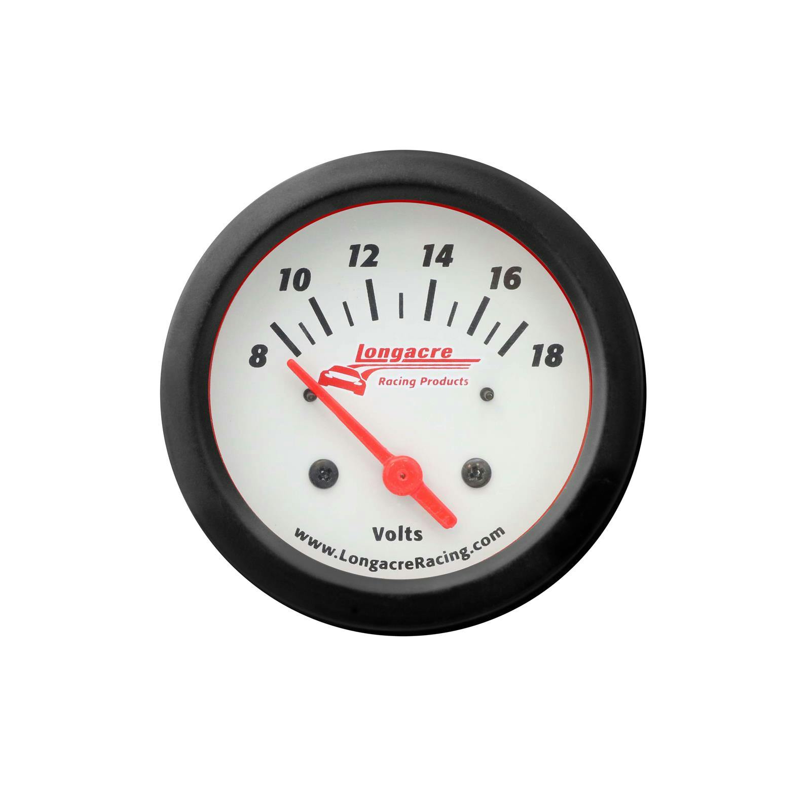 Longacre 52-46905 Sportsman Elite Voltage Gauge, 8-18 Volts