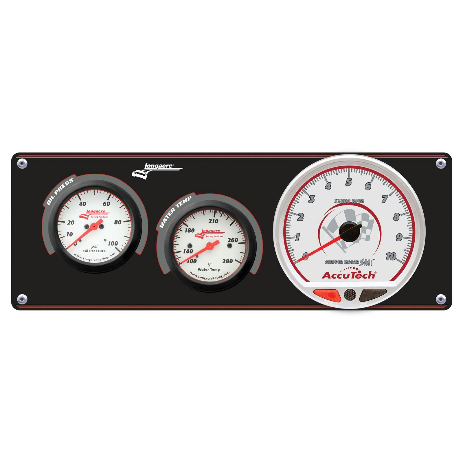Longacre 52-46906 Sportsman Elite 2 Gauge Panel, Tach/Oil/Water