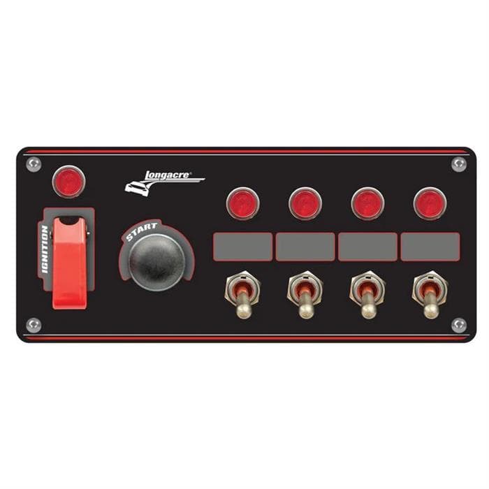 Longacre 52-48869 Elite Switch Panel, Push Starter/Ignition/4ACC