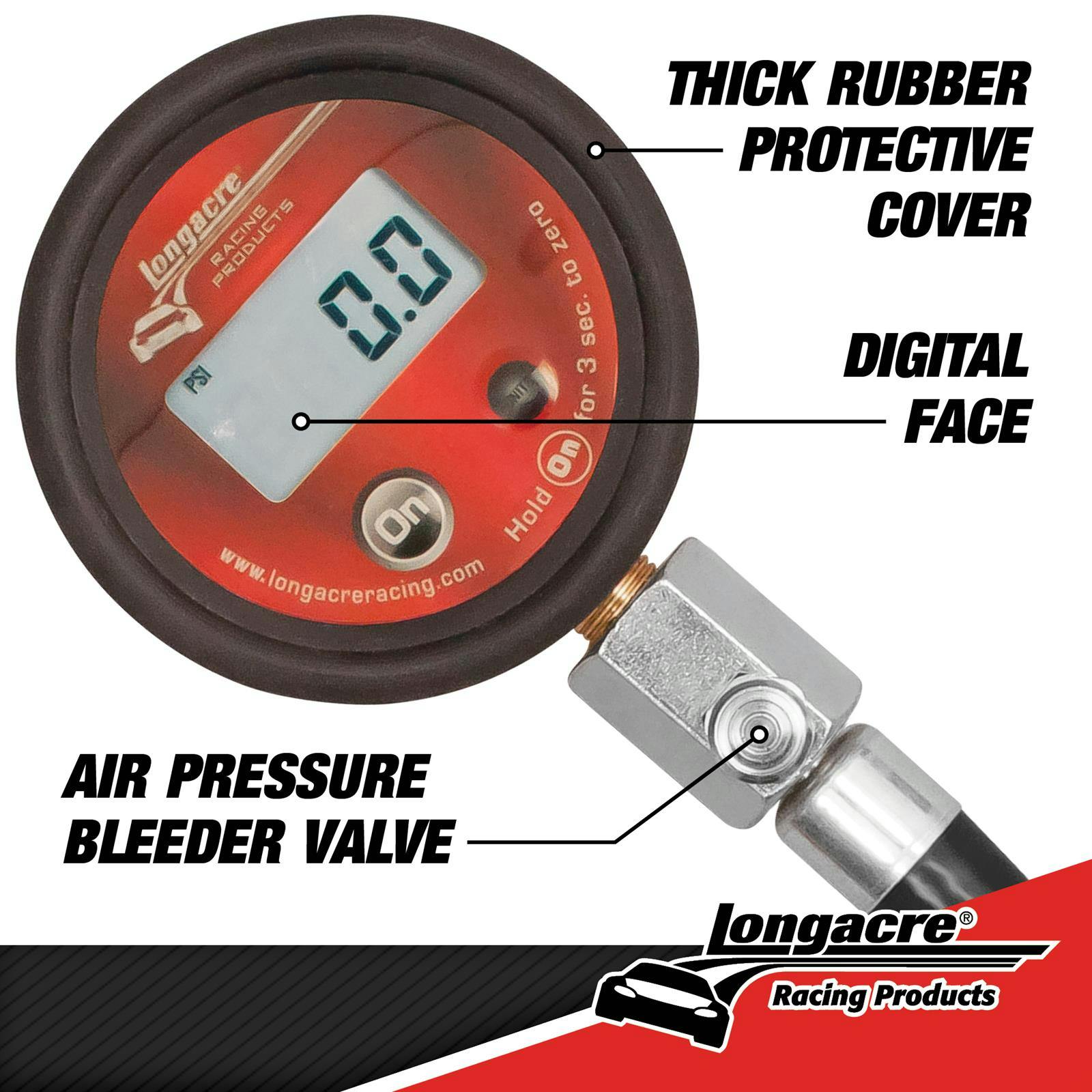 Longacre® 52-53036 100 PSI Digital Tire Pressure Gauge