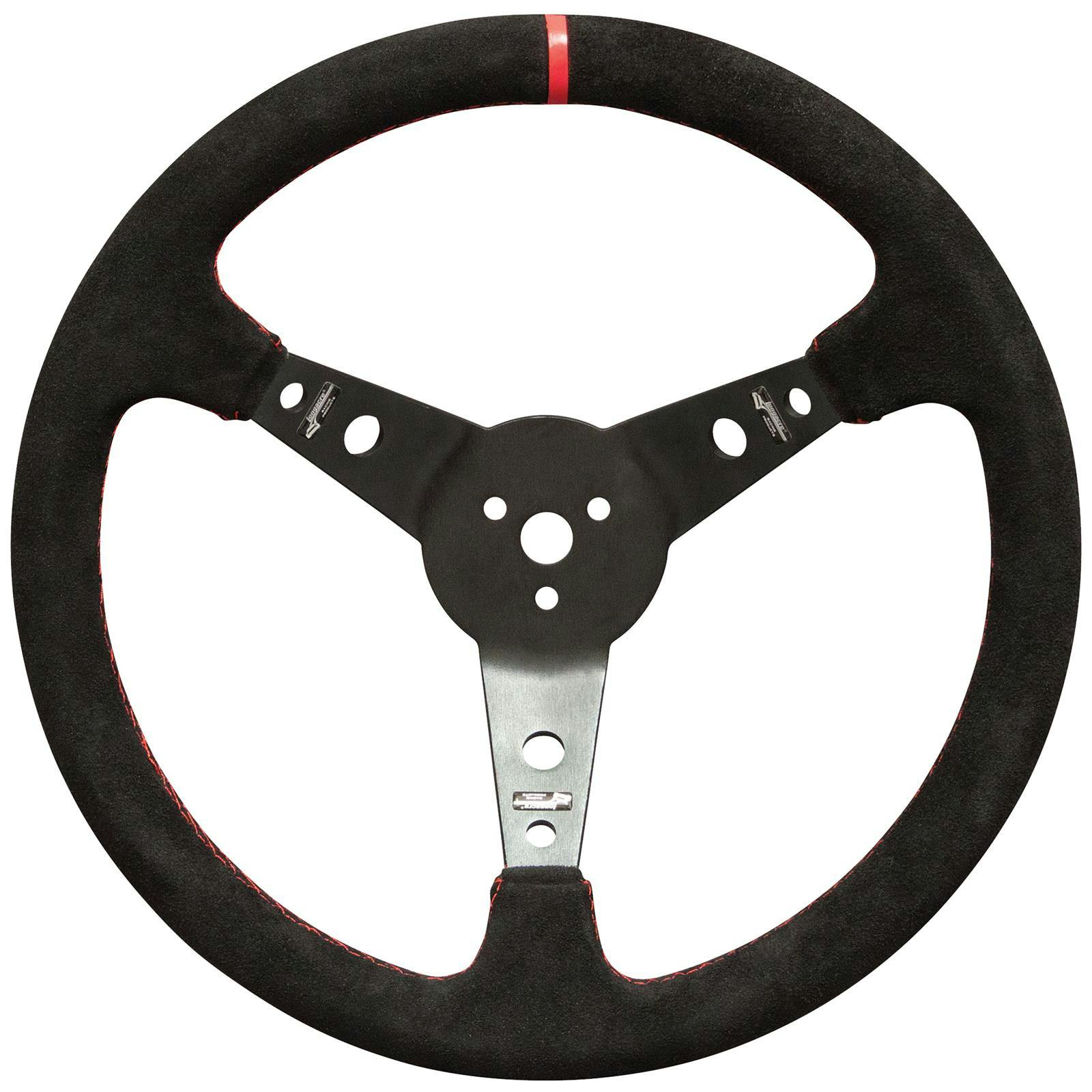 Longacre® 52-56797 Pro Alum. Racing Wheel, Suede Rim, 15" Blk