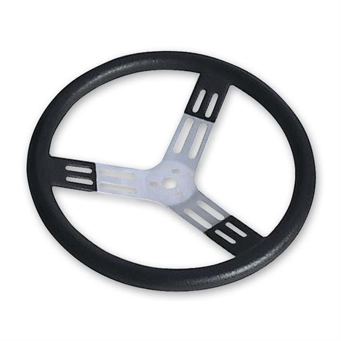 Longacre® 52-56820 15 in Alum Bump Grip Steering Wheel, Black