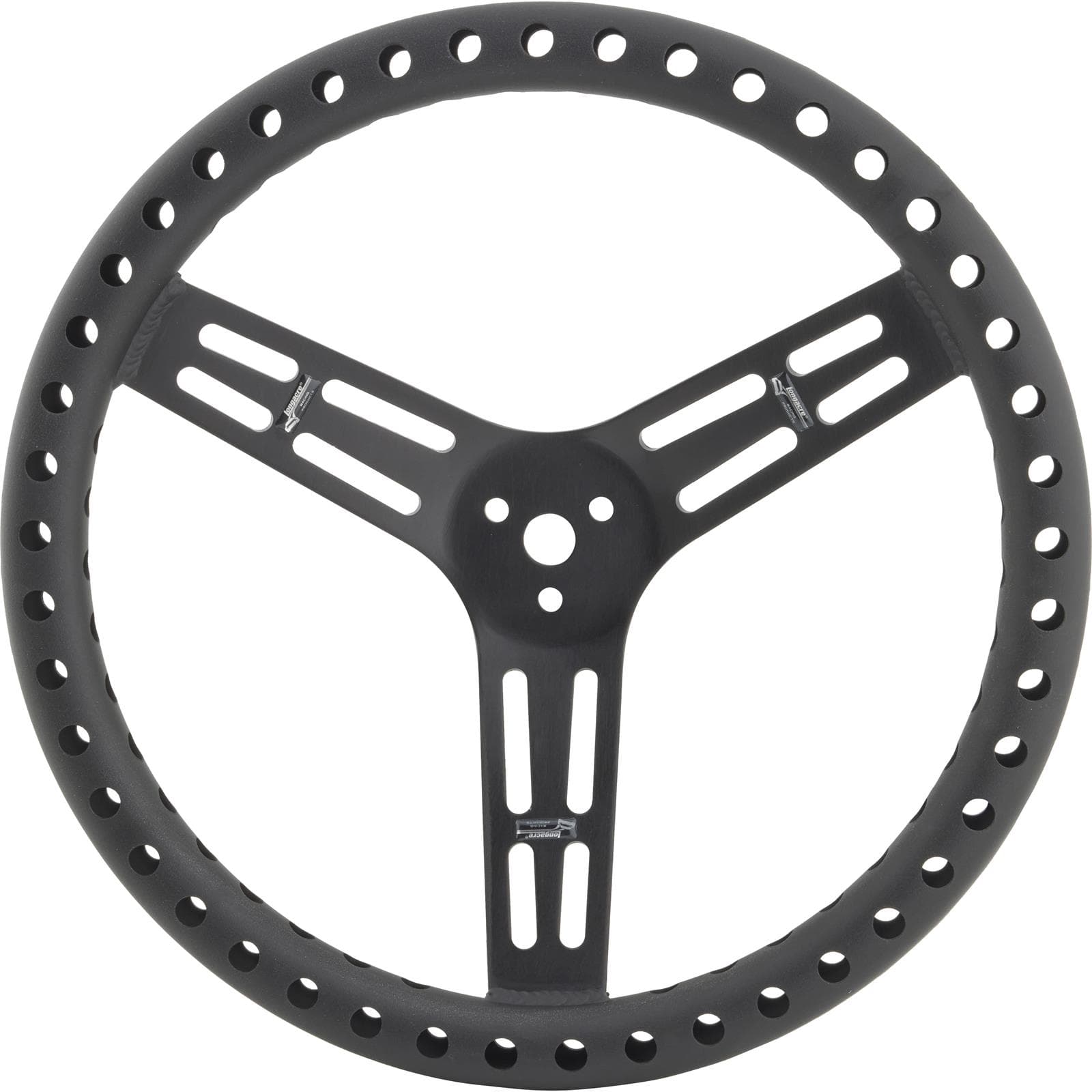 Longacre 52-56838 15" Dished Uncoated Blk Aluminum Steering Wheel