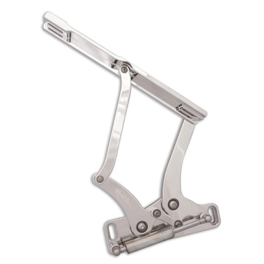 Eddie Motorsports MS149-38P Polished Aluminum Hood Hinges, 66-67 Nova