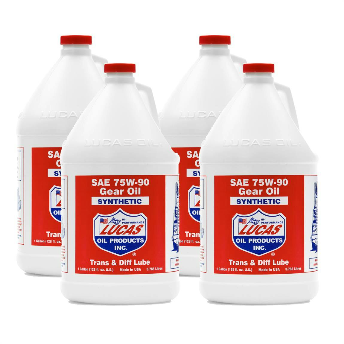 Lucas Oil 10048 SAE 75W90 Synthetic Racing Gear Oil, 4 Gallon