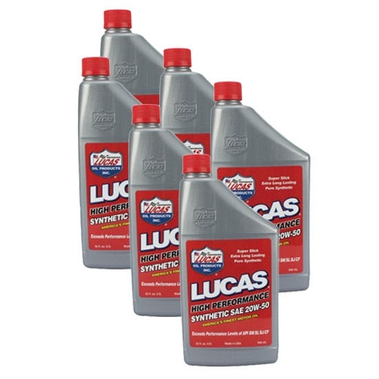 Lucas Oil 10054 SAE 20W50 Synthetic Engine Oil, Case