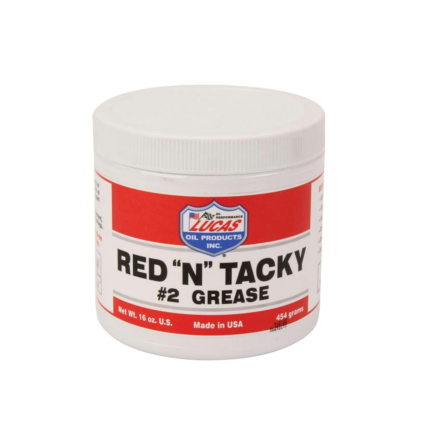 Lucas Oil 105741 Red N Tacky Grease #2, 16oz Cartridge