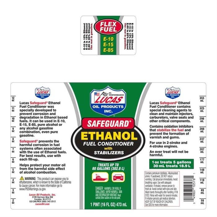 Lucas 10576 Safeguard Ethanol Fuel Treatment