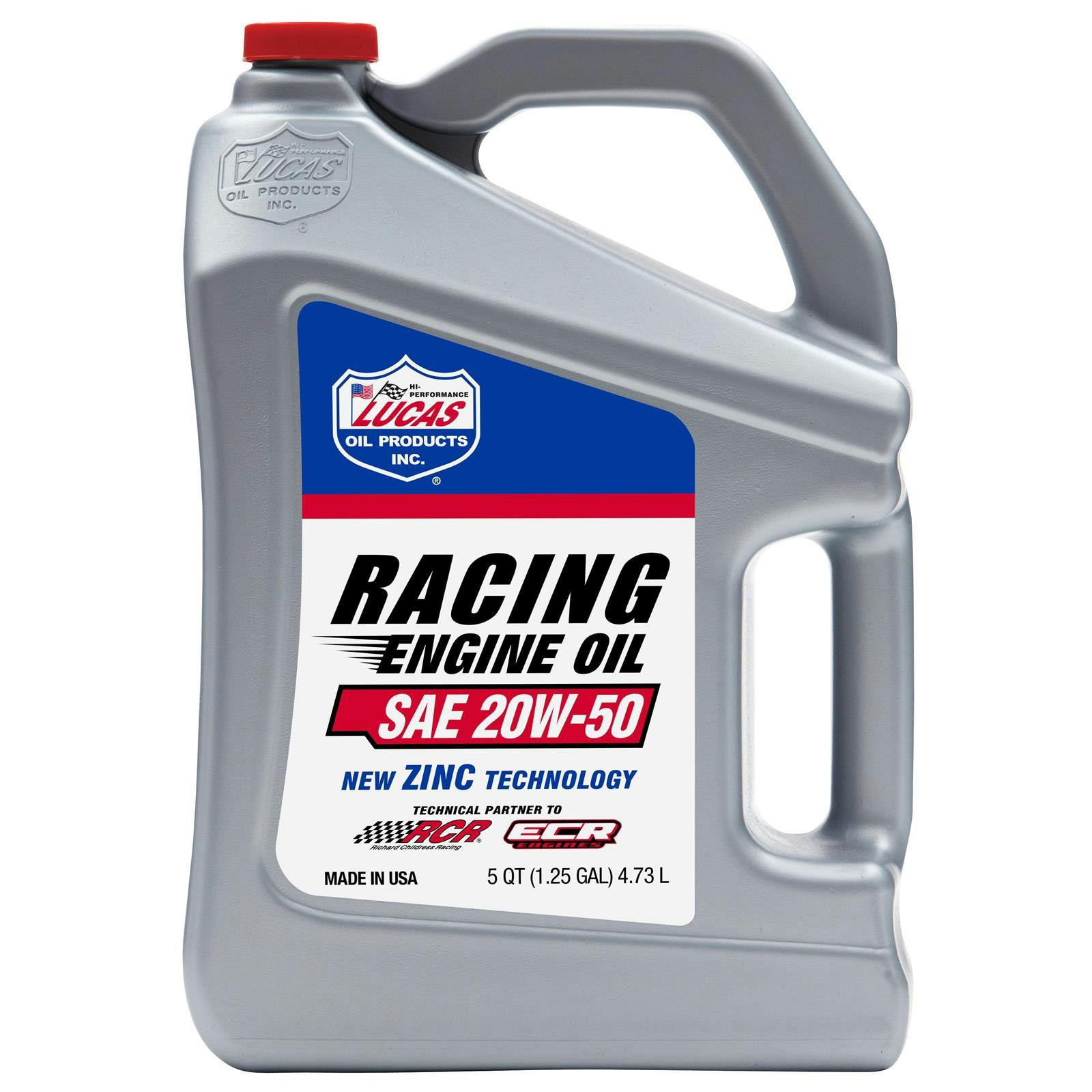 Lucas Oil 48410621 Lucas Racing Engine Oil, 20W-50, 5 Quarts