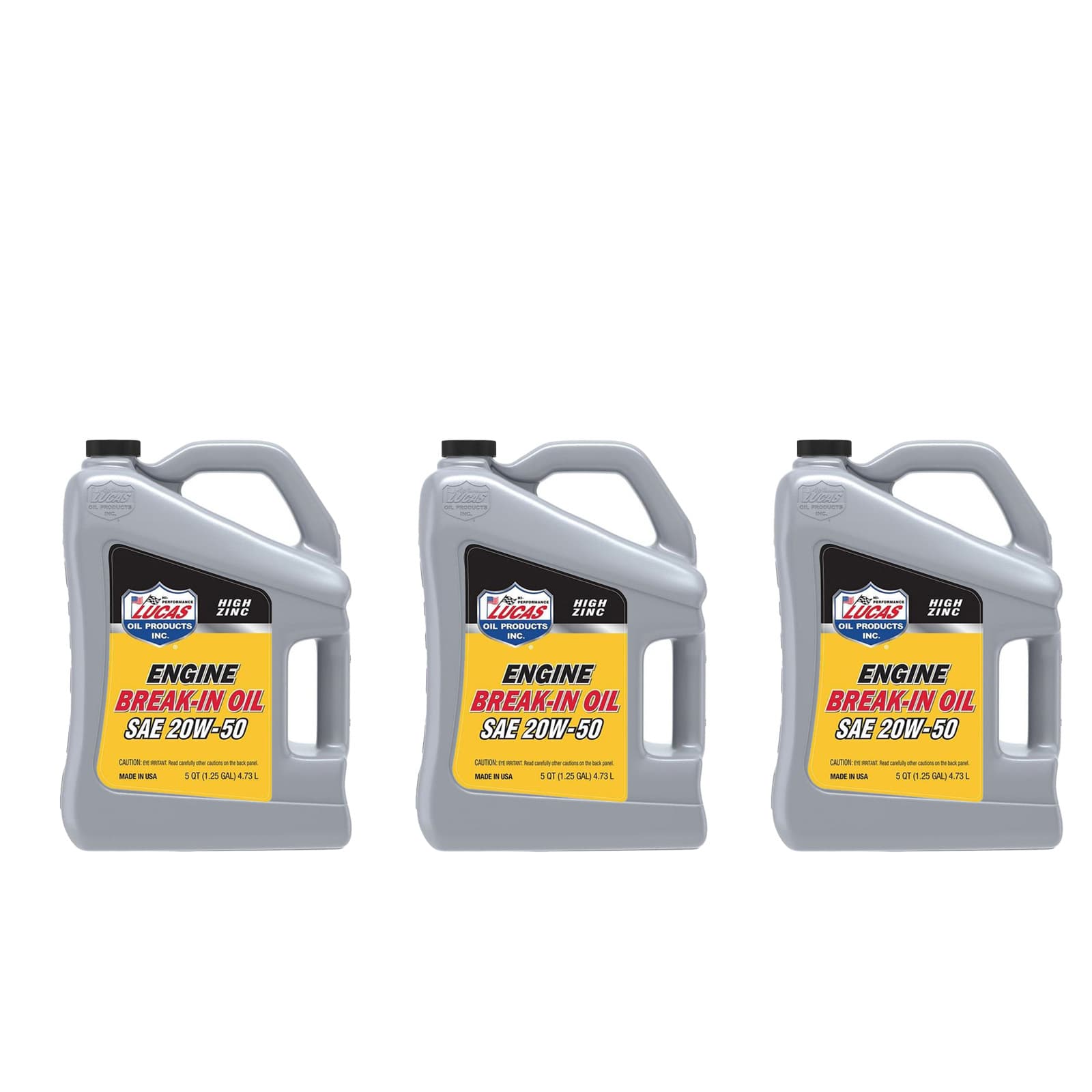 Lucas Oil 10636 Break In Engine Oil, 20W50, 5 Quart Jug, Box/3