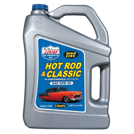 Lucas Oil 10684 SAE 20W50 Hot Rod Engine Oil, One 5 Quart Jug
