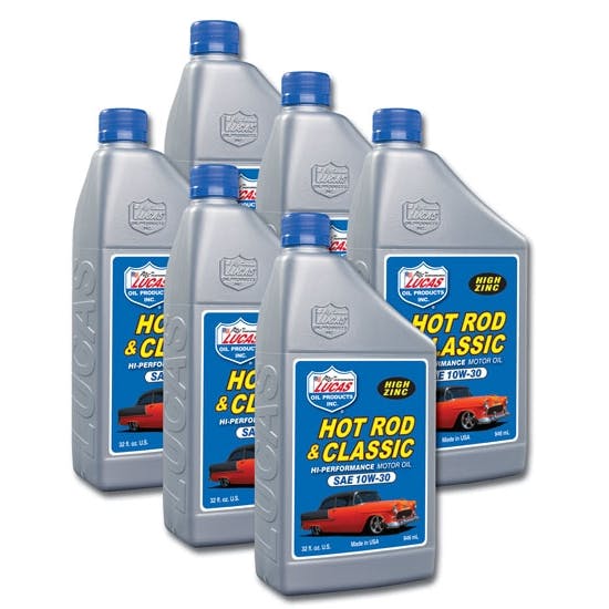Lucas Oil 10687 10W30 Hot Rod Engine Oil, 6 Quart Case