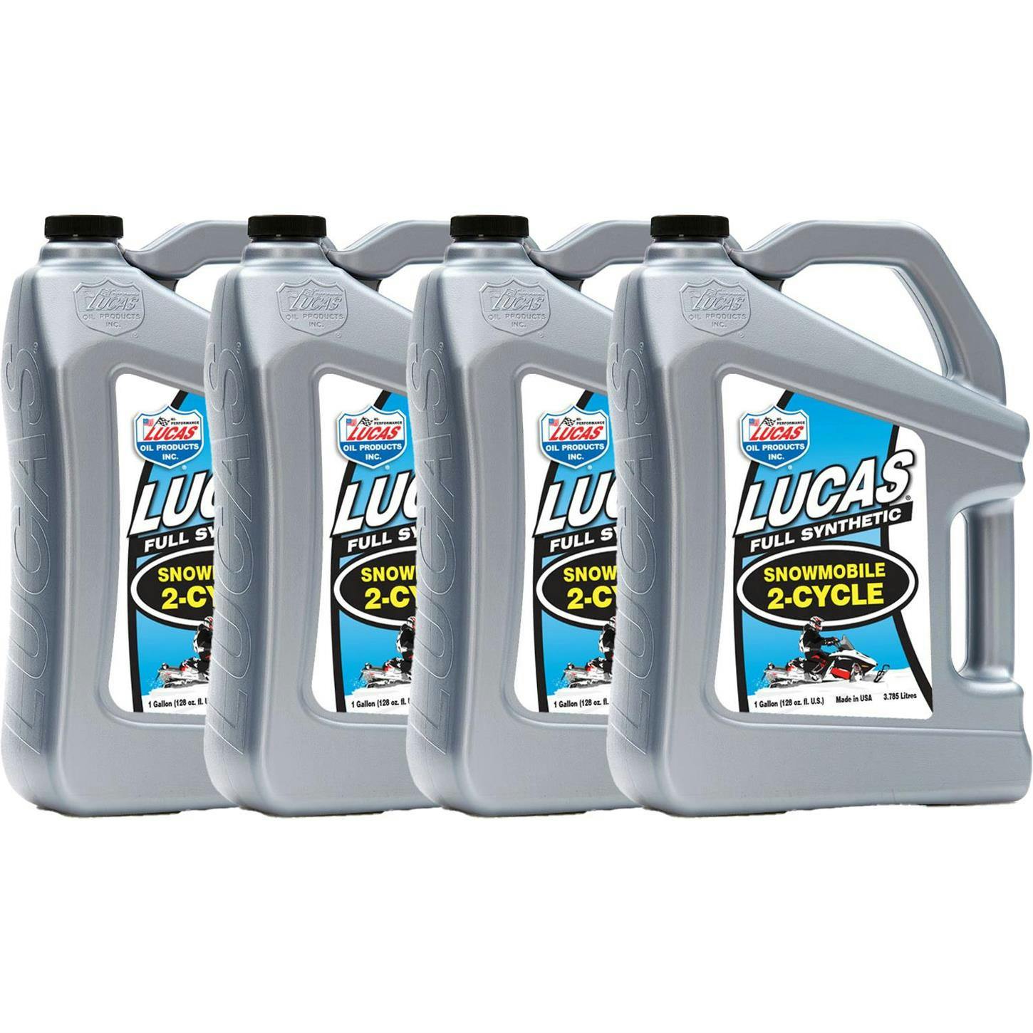 Lucas Oil 10847 Synthetic 2-Cycle Snowmobile Oil, Gallon, Case/4