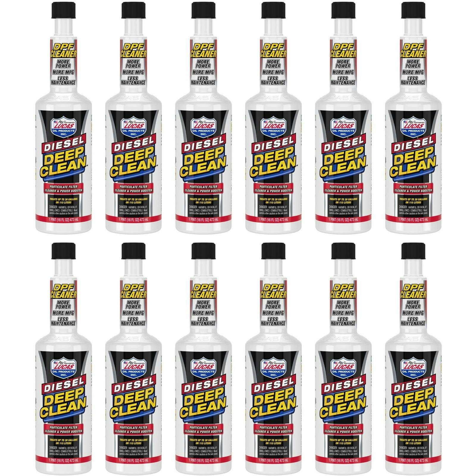 Lucas Oil 10872 Diesel Deep Clean Fuel System Cleaner, 12-Pack