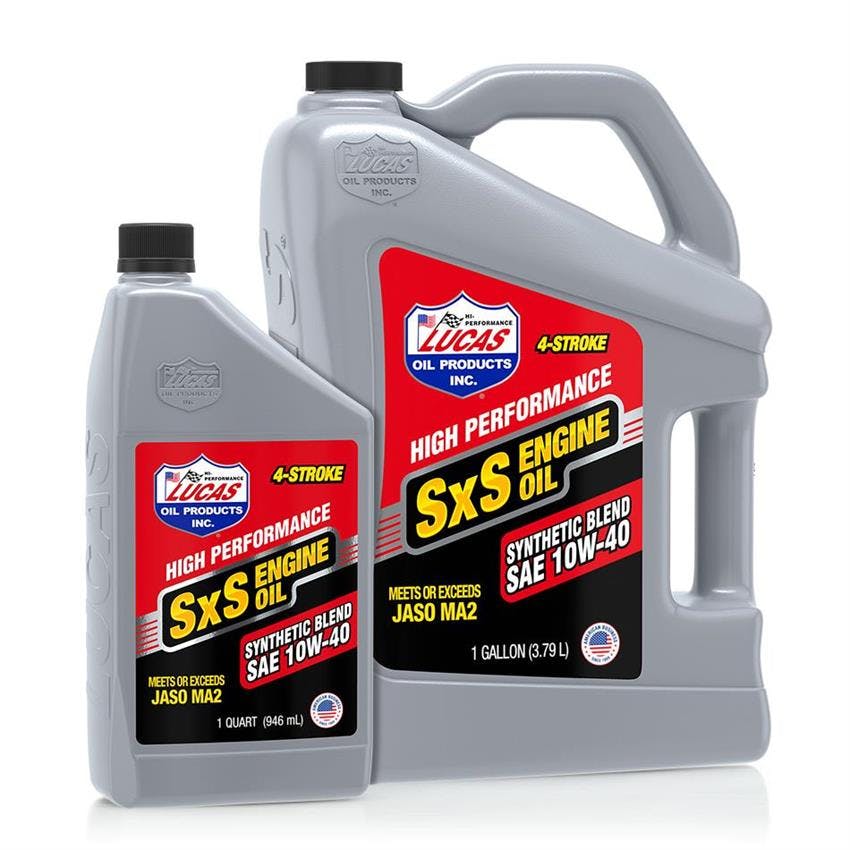 Lucas Oil 11196 Synthetic Blend SxS 10w-40 Engine Oil, 6 Quart