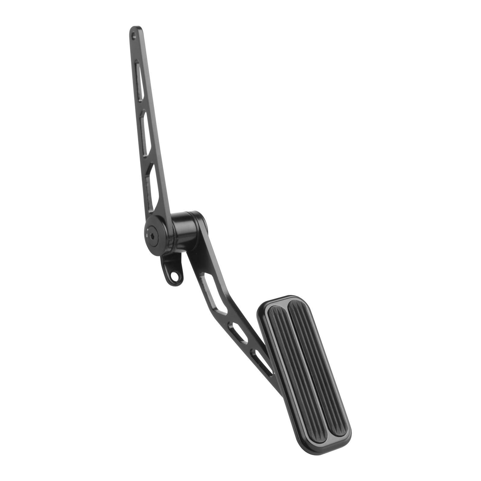 Lokar XSG-6007 Standard Steel Throttle Pedal w/Rubber Inserts, Black