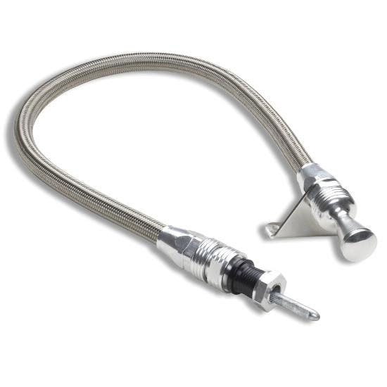 Lokar 1211644 Locking Trans Dipstick Firewall Mount C-4, Brite