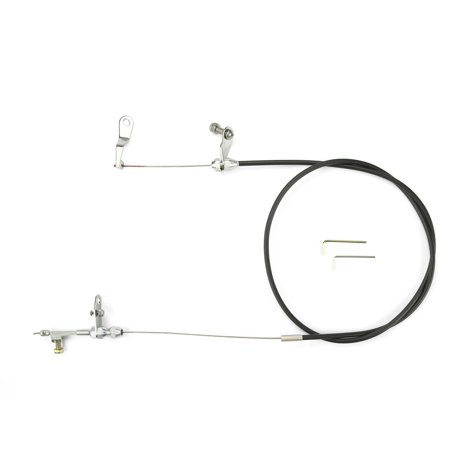 Lokar KD-20C6U Ford C6 Universal Kickdown Cable Kit, Black Housing