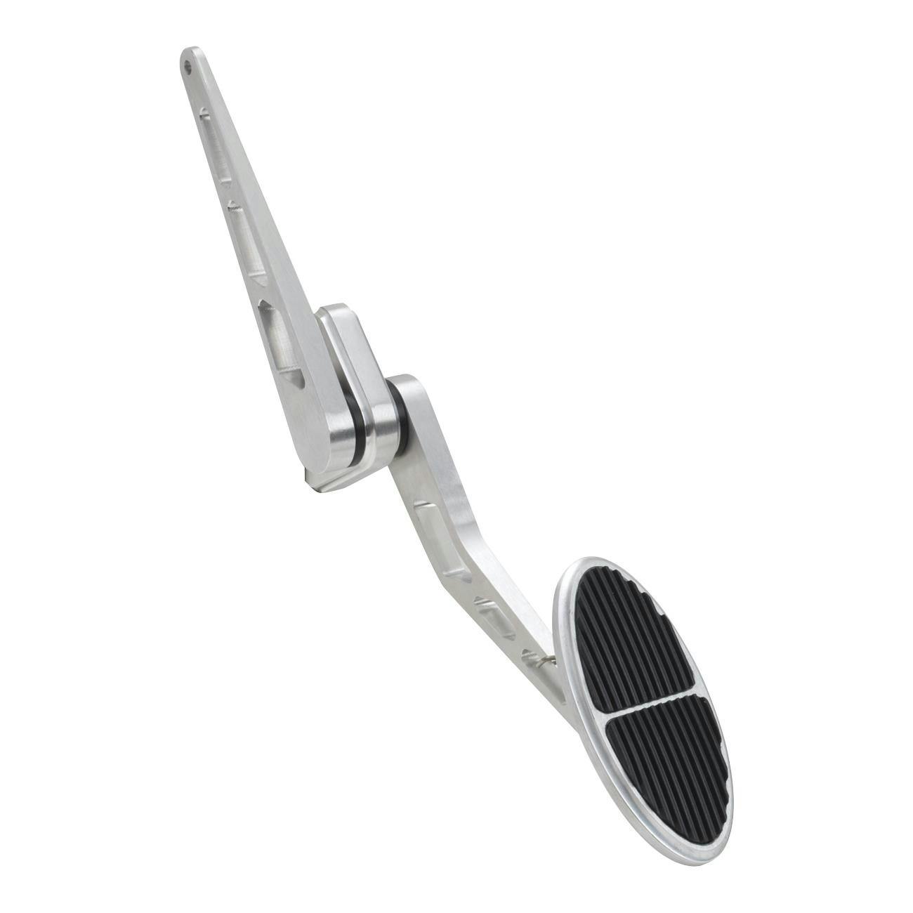 Lokar BAG-6104 Standard Oval Throttle Pedal, Brushed Billet Aluminum
