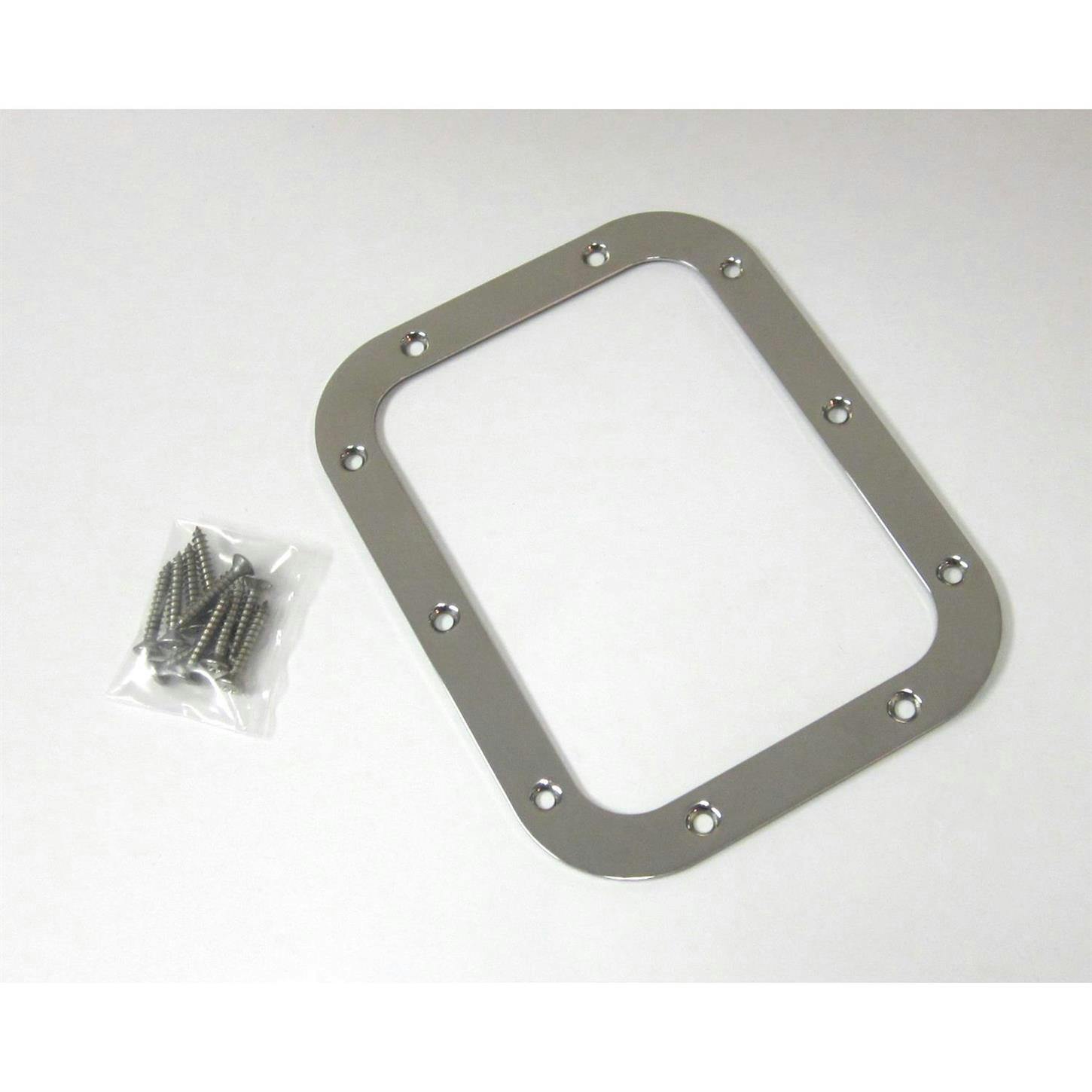 Lokar 70-SFR Rectangular Shifter Boot Ring, Stainless