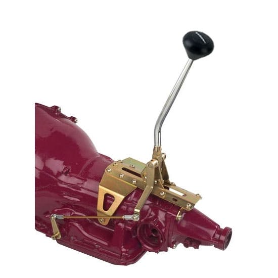 Lokar CM350BMB Auto Trans Shifter, GM TH-350, 16 Inch, Black Knob