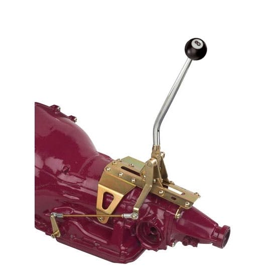 Lokar CMAODE8 Auto Trans Shifter, Ford AOD, 8 In, 8-Ball Knob