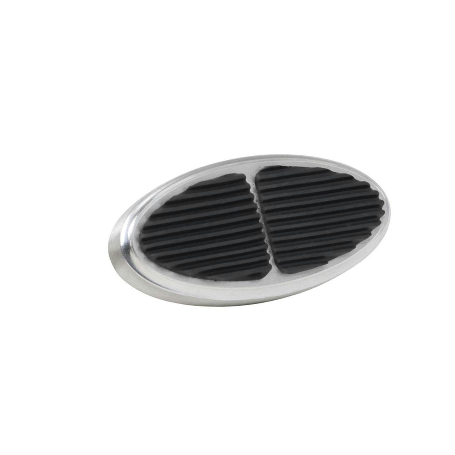 Lokar BAG-6106 Mini Oval Billet Aluminum Brake Pad, Brushed