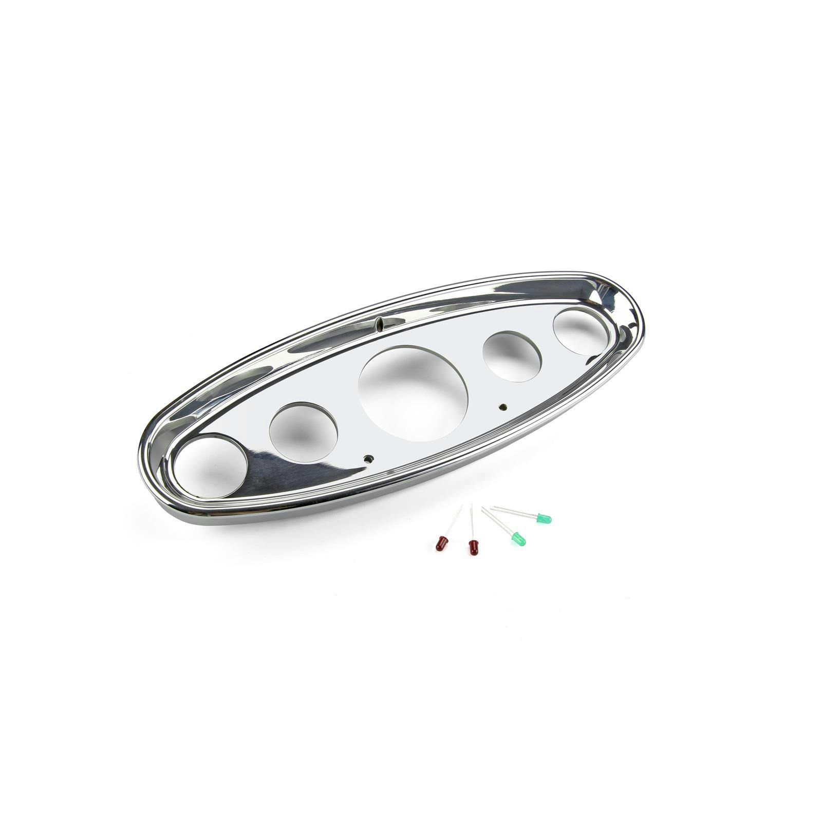 Lokar BDI-9116 3 3/8" Oval Dash Insert, Aluminum