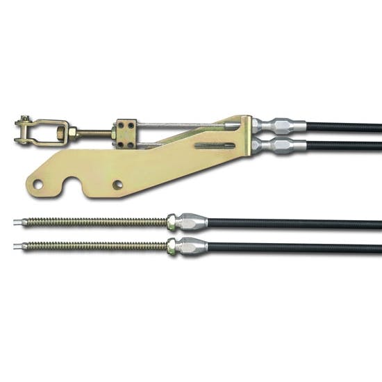 Lokar EC-81TU Ford Explorer Transmount E-Brake Cables, Black Housing