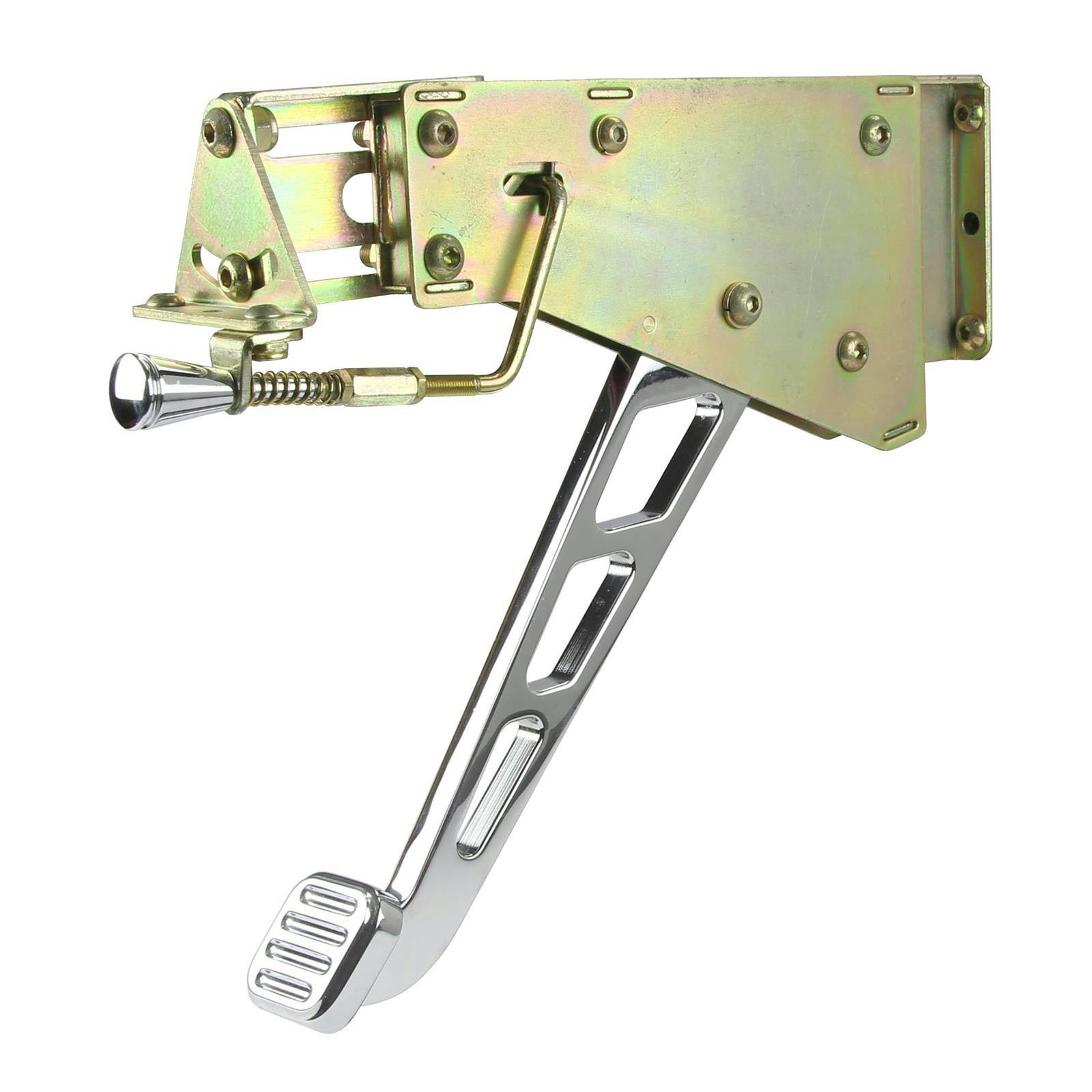 Lokar EFB-9006 Billet Aluminum Foot Brake w/Windowed Arm/Pad, Chromed