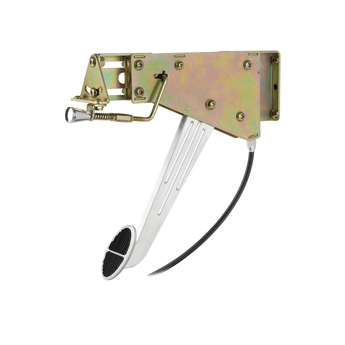 Lokar EFB-9008 Billet Alum Foot Brake w/Brushed Solid Arm w/Oval Pad