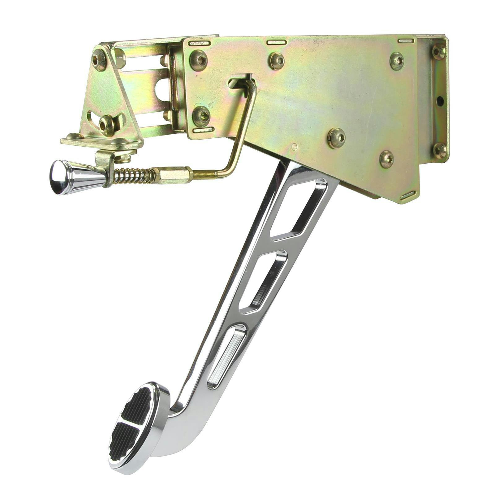 Lokar EFB-9010 Billet Alum Foot Brake w/Chrome Windowed Arm w/Oval Pad