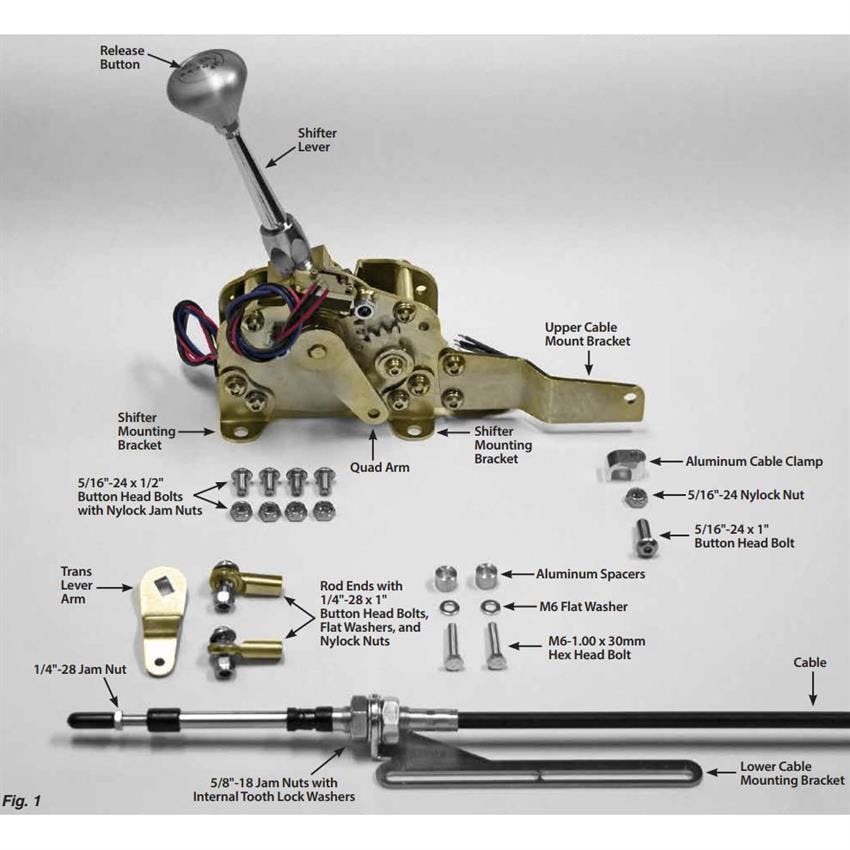 Lokar ESS66R80CMB Electronic Sport Shifter, 6R80E, 12 Inch, Black