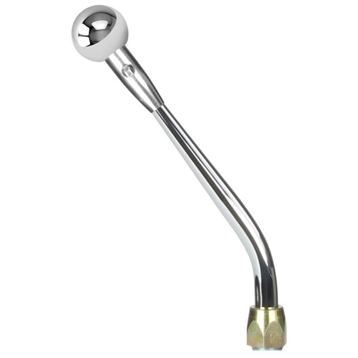 Lokar FM700DQT 700-R4 Chrm. 10 In. Single Bend Brite Knob Shifter