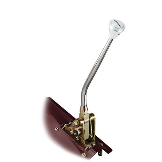Lokar FM700BLP Floor Mount Trans Shifter, 700-R4, 16in, Pol. Knob