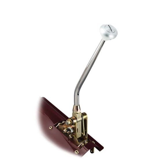 Lokar FM700DMP Floor Mount Shifter, GM 700-R4, 10 In, Pol Mush