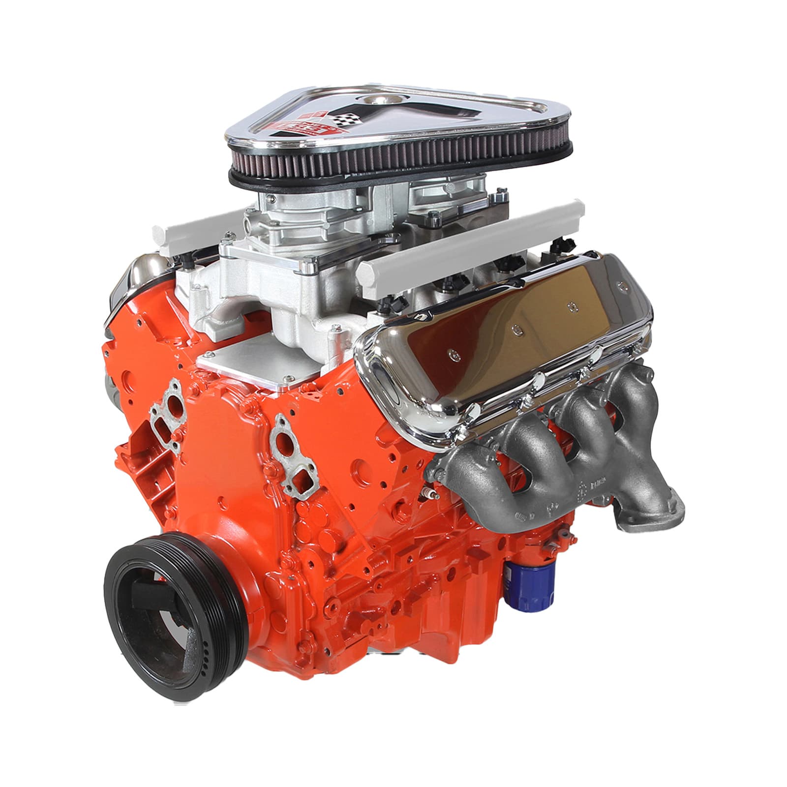 LS Classic GMLS9012 LS3 Tri-Power Crate Engine, Chrome BBC Style