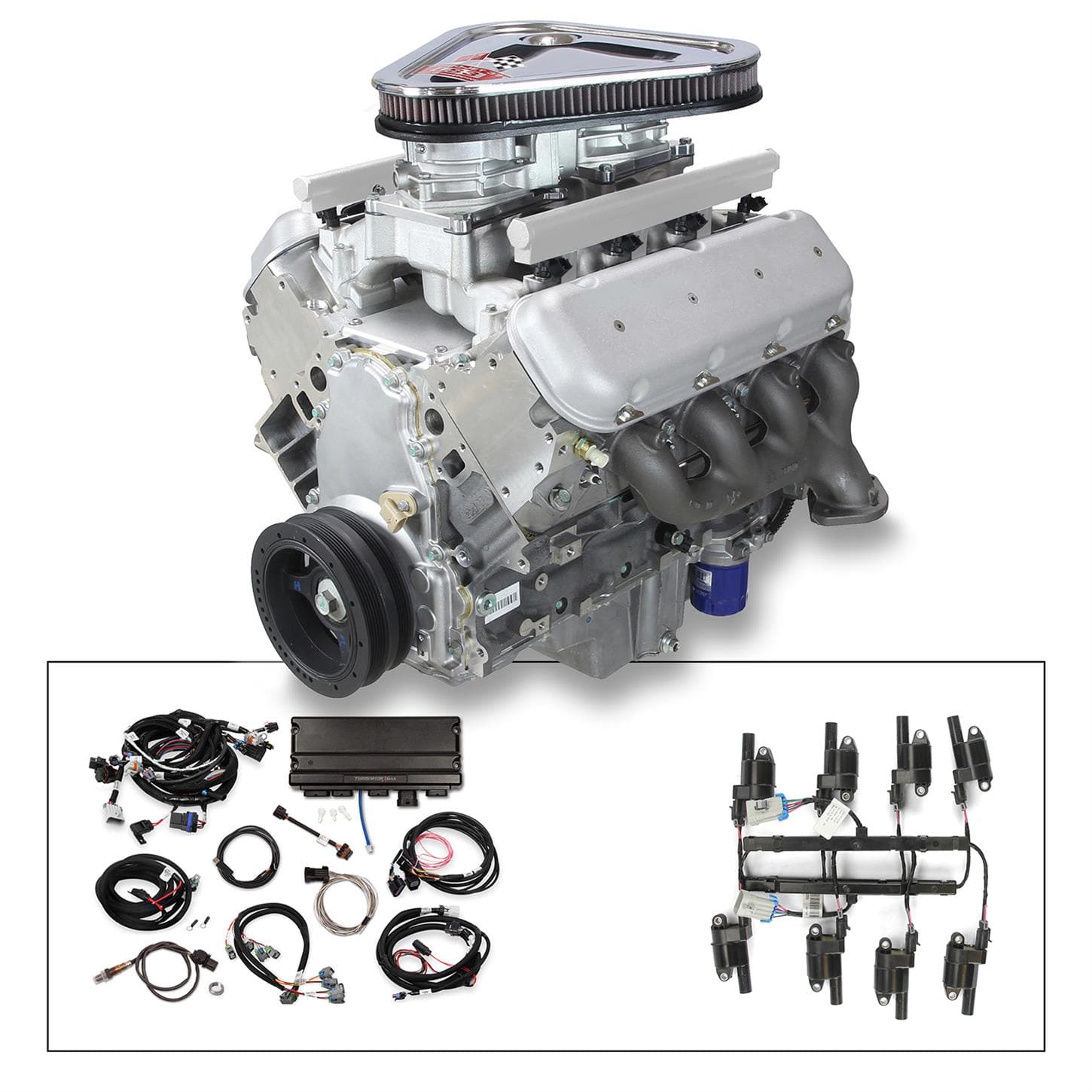 LS Classic GMLS9013 LS3 Tri-Power Crate Engine Unpainted Cast BBC