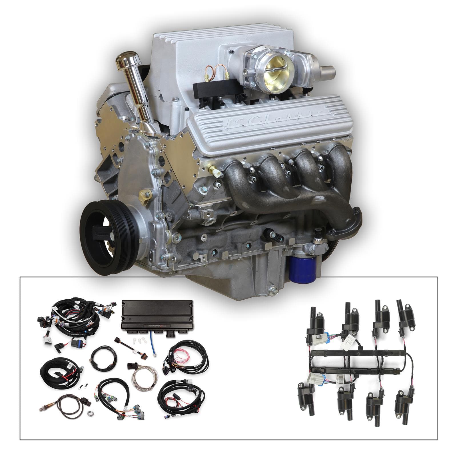 LS Classic GMLS9016 LS3 57 Fuelie Crate Engine Unpainted Cast SBC