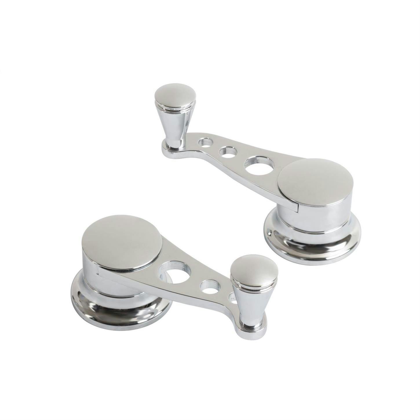 Lokar IDH-2037 Lakester Chrome Steel Vent Window Cranks, GM/Ford 49-Up
